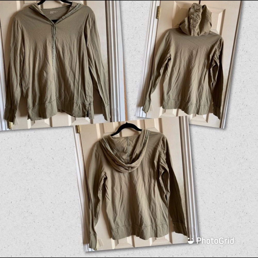 NWOT GAP BODY Henley Hoodie MED
